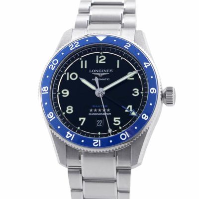 ロンジン スピリット ズールータイム 300本限定 L3.812.4.59.6 LONGINES 腕時計 黒文字盤
