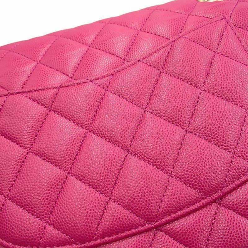 シャネル チェーンショルダーバッグ マトラッセ25 ココマーク キャビアスキン ダブルチェーン A01112 CHANEL