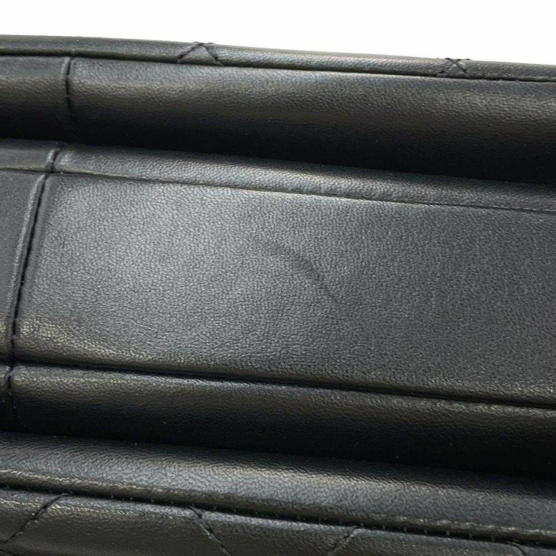 シャネル ハンドバッグ ココマーク マトラッセ トップハンドル ラムスキン A92236 CHANEL 2way チェーンショルダー 黒