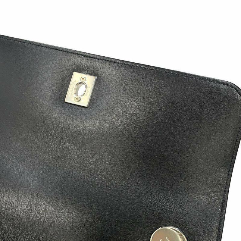 シャネル ハンドバッグ ココマーク マトラッセ トップハンドル ラムスキン A92236 CHANEL 2way チェーンショルダー 黒