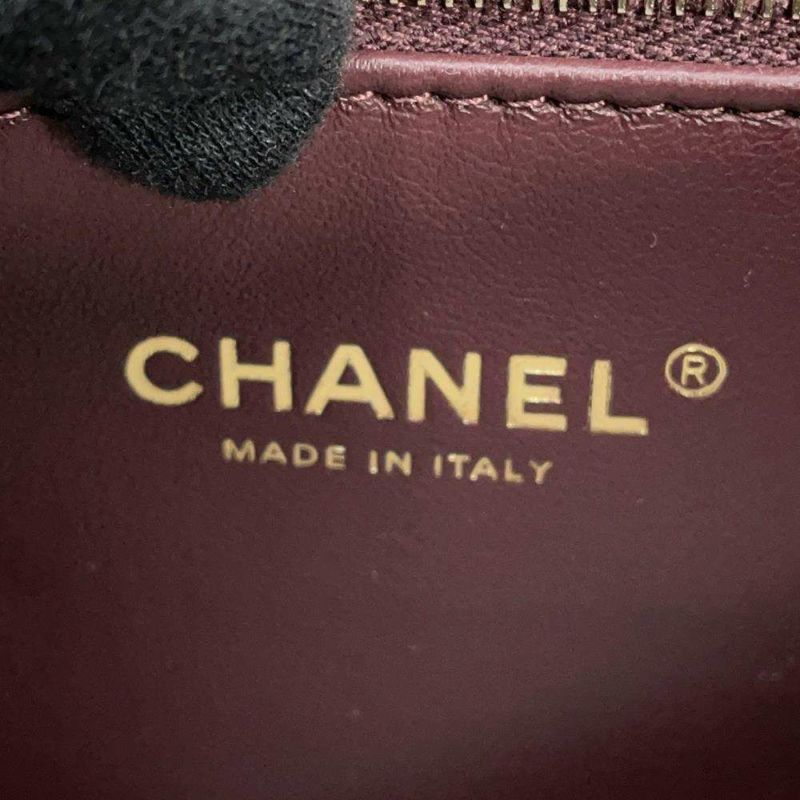 シャネル ハンドバッグ ココマーク マトラッセ トップハンドル ラムスキン A92236 CHANEL 2way チェーンショルダー 黒