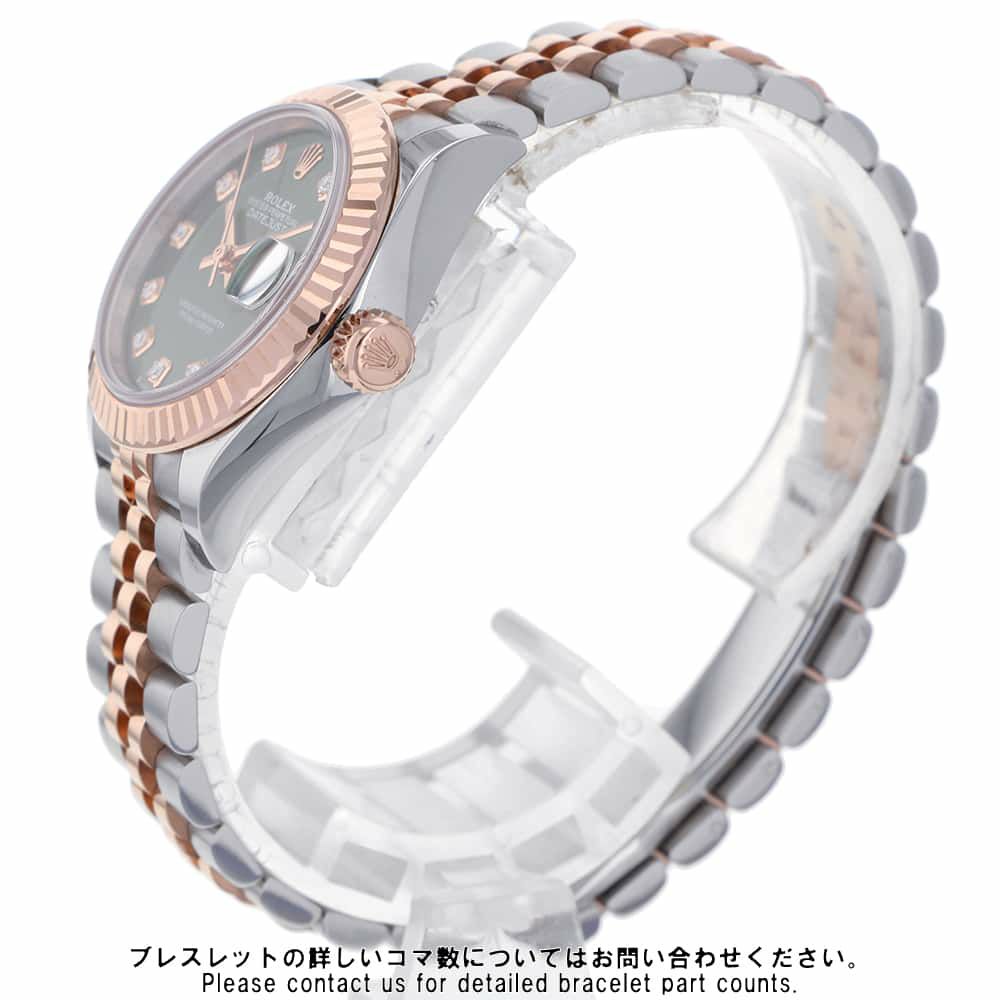 ロレックス レディ デイトジャスト 279171G ROLEX 腕時計 オリーブグリーン文字盤