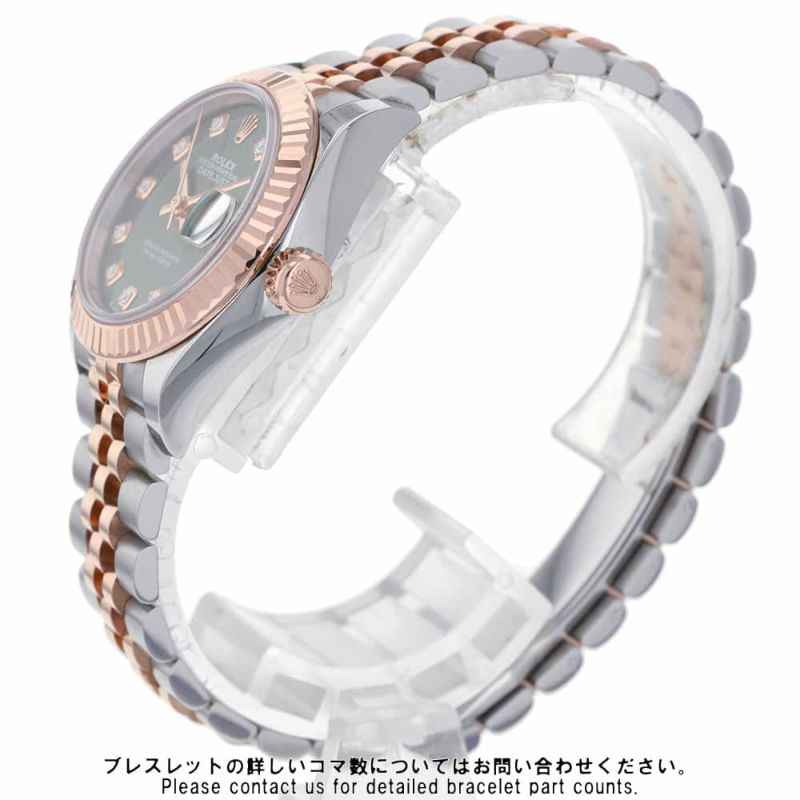ロレックス レディ デイトジャスト 279171G ROLEX 腕時計 オリーブグリーン文字盤