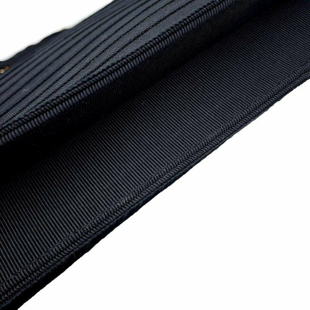 シャネル チェーンショルダーバッグ 2.55 コットン CHANEL バッグ 黒