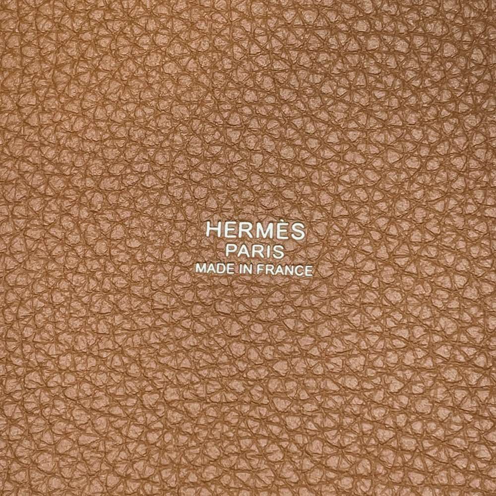 エルメス ハンドバッグ ピコタンロックPM ゴールド/シルバー金具 トリヨンクレマンス W刻印