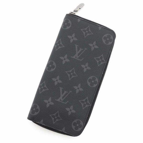 ルイヴィトン 長財布 モノグラム・エクリプス ジッピーウォレット・ヴェルティカル M62295 LOUIS VUITTON ブラック 黒