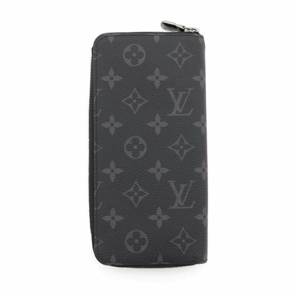 ルイヴィトン 長財布 モノグラム・エクリプス ジッピーウォレット・ヴェルティカル M62295 LOUIS VUITTON ブラック 黒