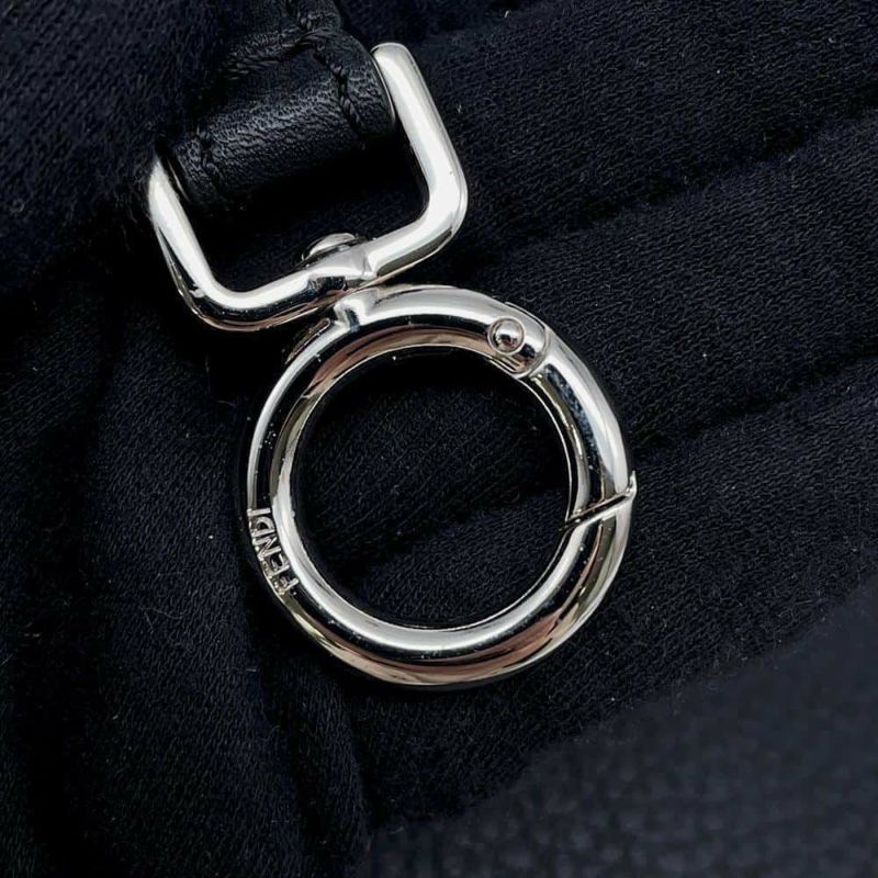 フェンディ ハンドバッグ ミニ ピーカブー セレリア レザー パイソン 8BN244 FENDI 2wayショルダーバッグ 黒