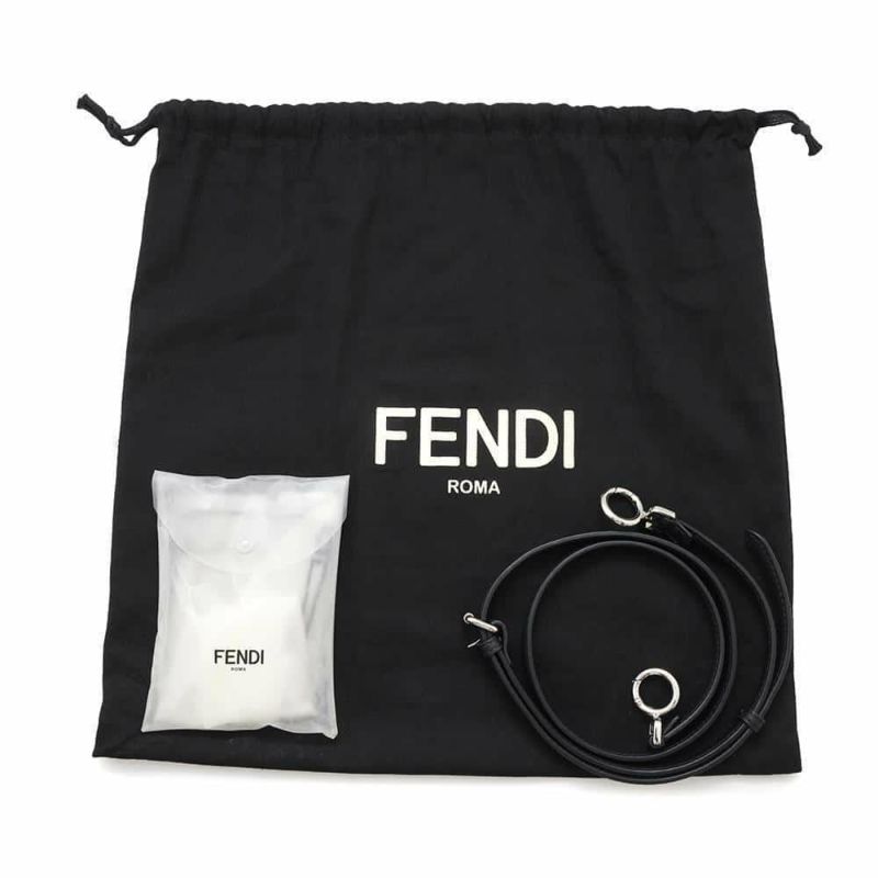 フェンディ ハンドバッグ ミニ ピーカブー セレリア レザー パイソン 8BN244 FENDI 2wayショルダーバッグ 黒