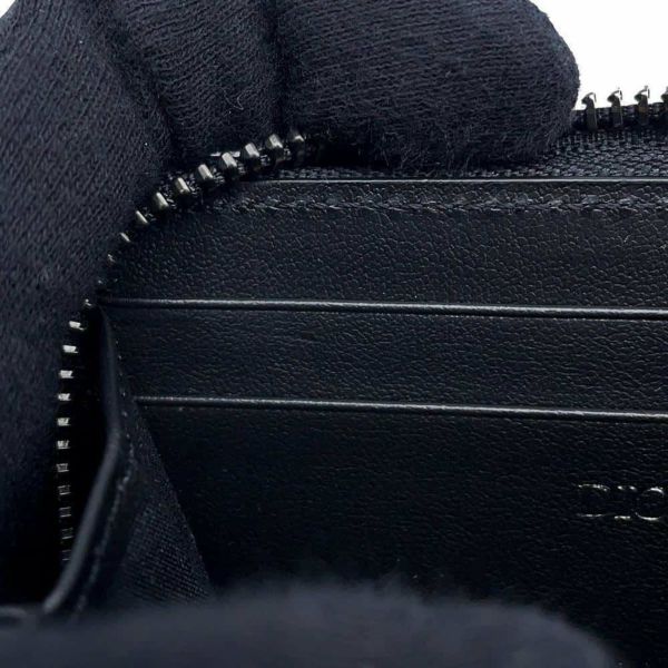 美品 クリスチャンディオール ポーチ コインケース レザー トロッター 黒 Christian Dior クリスチャンディオール サドル 小銭入れ コイン