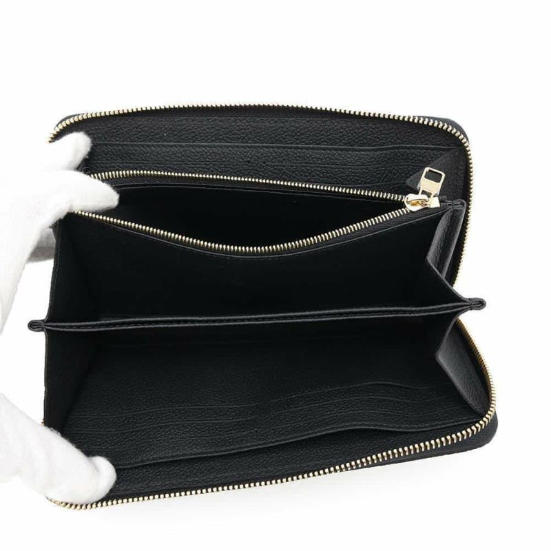 ルイヴィトン 長財布 モノグラム・アンプラント ジッピー・ウォレット M80481 黒 ブラック ラウンドファスナー