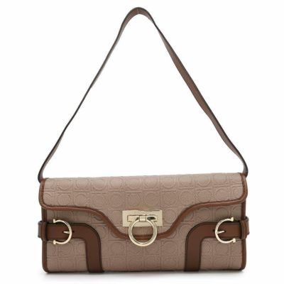 サルヴァトーレ・フェラガモ ショルダーバッグ ガンチーニ レザー Ferragamo ワンショルダーバッグ 安心保証