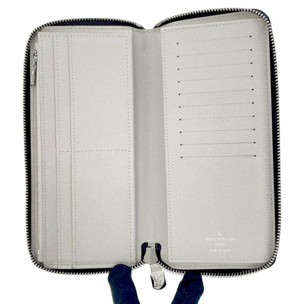 ルイヴィトン 長財布 タイガ モノグラム・エクリプス ジッピーウォレット・ヴェルティカル M30446 ホワイト 白