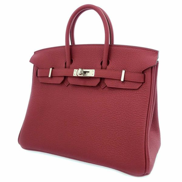 エルメス バーキン25 ルビー/シルバー金具 トゴ B刻印 HERMES Birkin