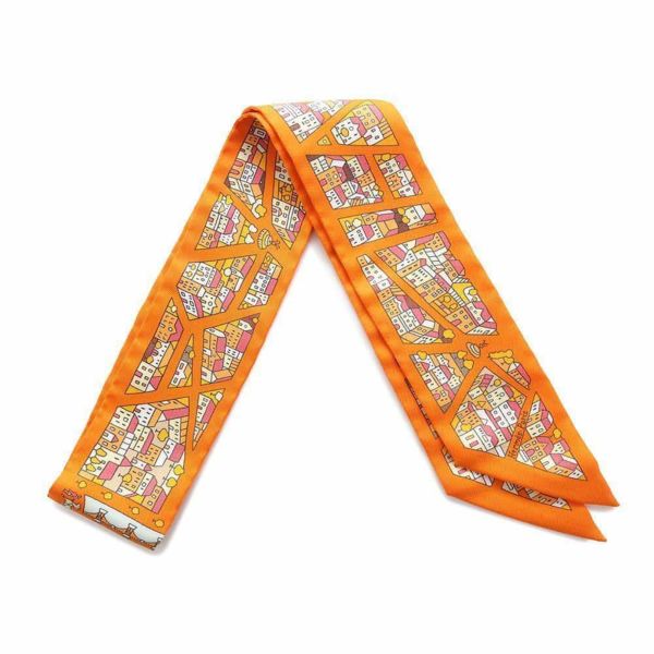 エルメス ツイリー 美品 HERMES [化粧箱付属] Hermes エルメス ツイリー スカーフ 高級
