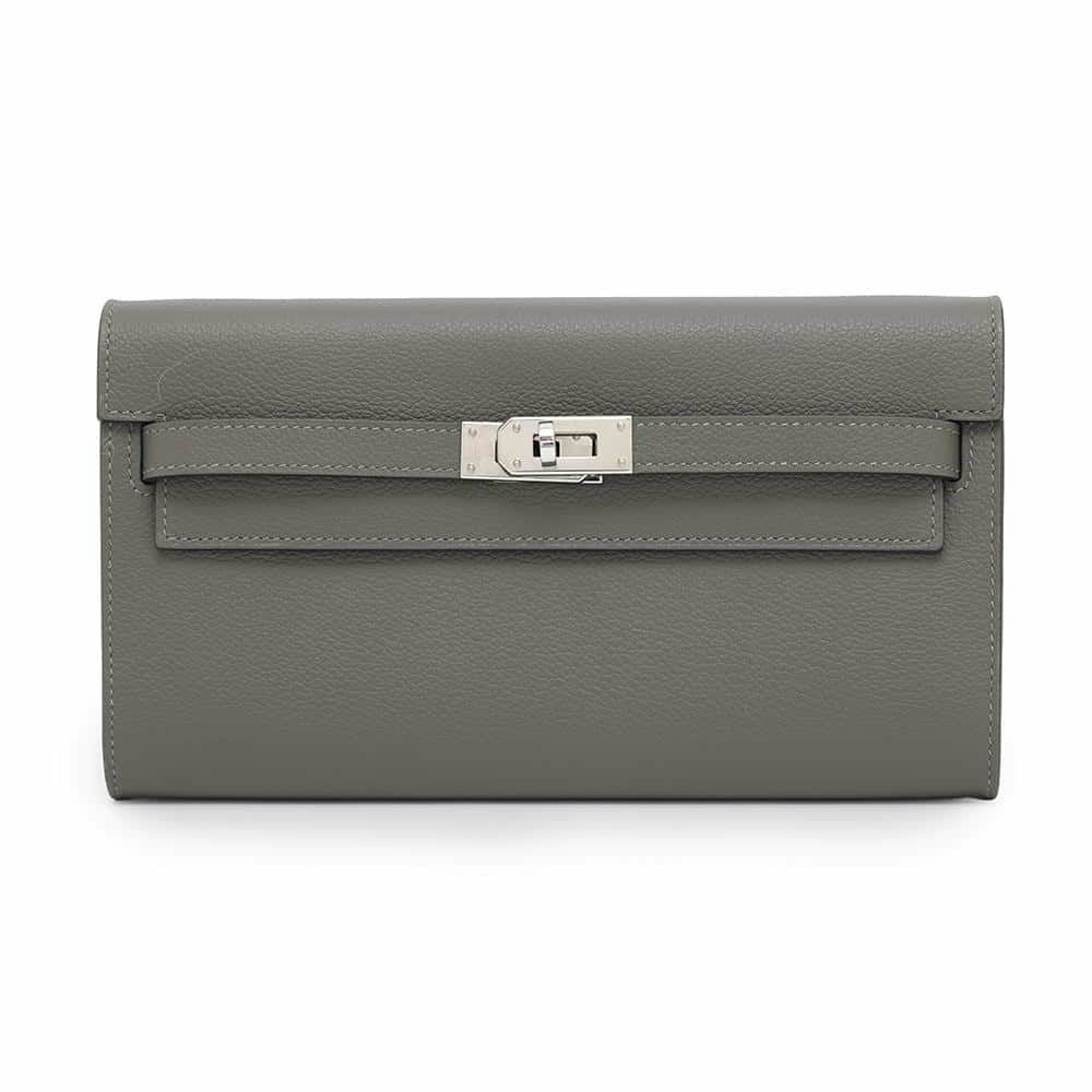 エルメス 長財布 ドゴンロング エトゥープ/シルバー金具 トゴ X刻印 