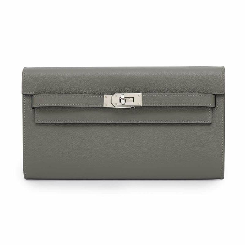 エルメス ケリーウォレット ロング トゥーゴー グリメイヤー/シルバー金具 エバーカラー B刻印 財布