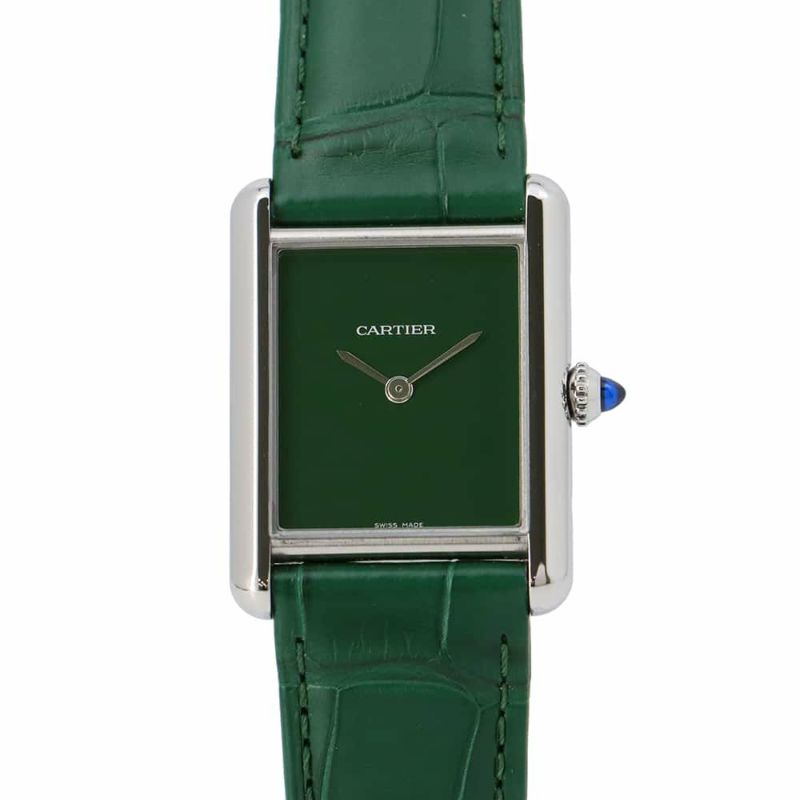 カルティエ タンク マスト LM WSTA0056 Cartier 腕時計 グリーン文字盤