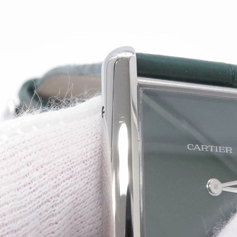 カルティエ タンク マスト LM WSTA0056 Cartier 腕時計 グリーン文字盤