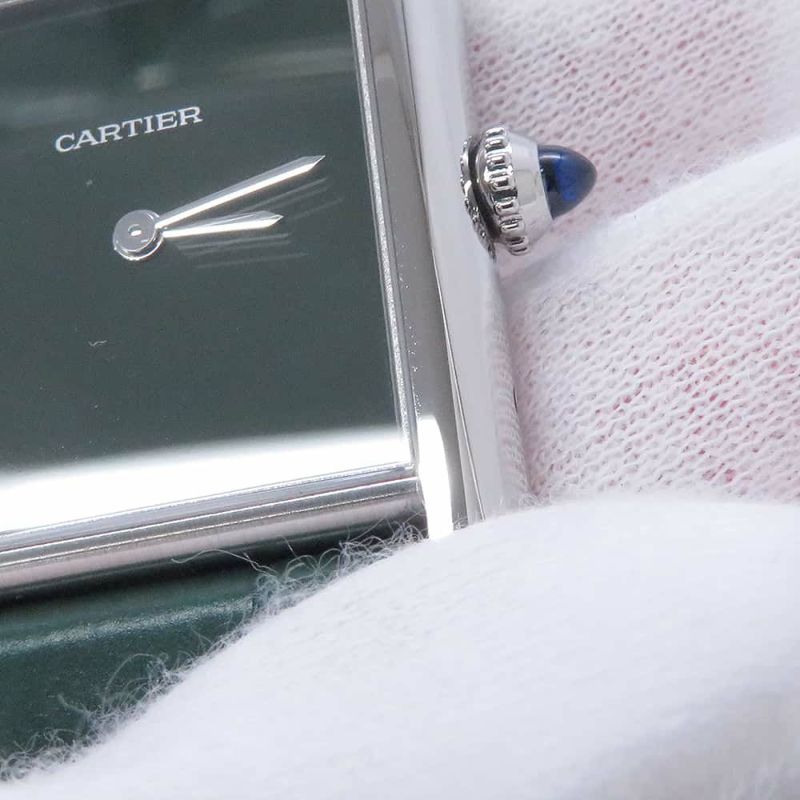 カルティエ タンク マスト LM WSTA0056 Cartier 腕時計 グリーン文字盤