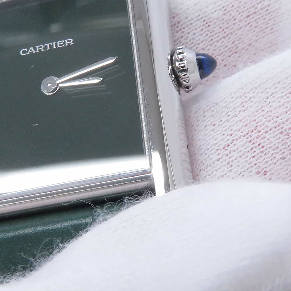 カルティエ タンク マスト LM WSTA0056 Cartier 腕時計 グリーン文字盤