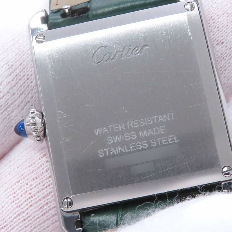 カルティエ タンク マスト LM WSTA0056 Cartier 腕時計 グリーン文字盤
