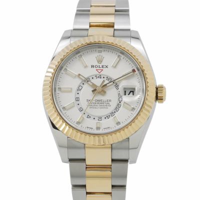 ロレックス スカイドゥエラー デイト ランダムシリアル ルーレット 326933 ROLEX 腕時計 白文字盤 安心保証