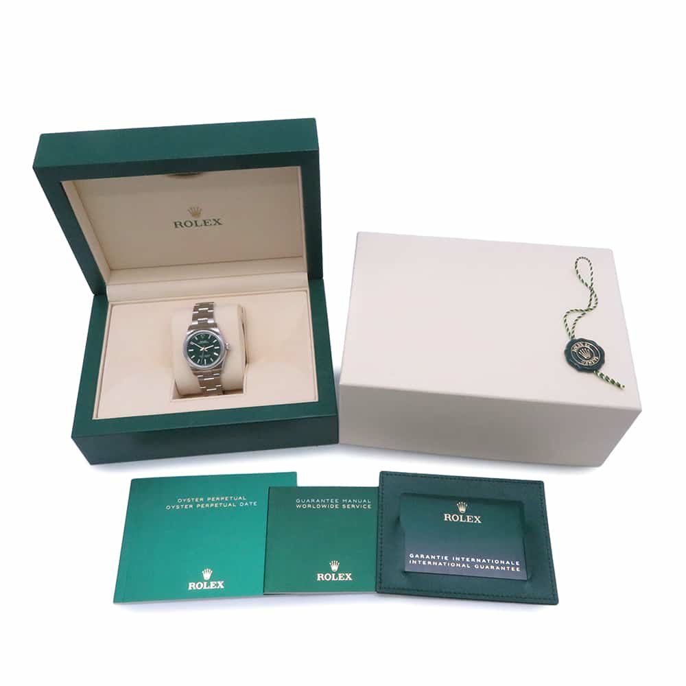 ロレックス オイスターパーペチュアル31 ランダムシリアル ルーレット 277200 ROLEX 腕時計 グリーン文字盤
