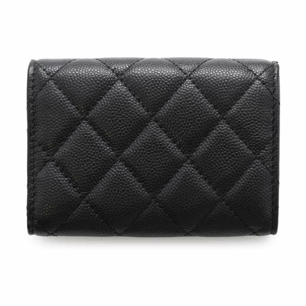シャネル 三つ折り財布 マトラッセ ココマーク クラシック スモール フラップ ウォレット AP0230 CHANEL 財布 黒