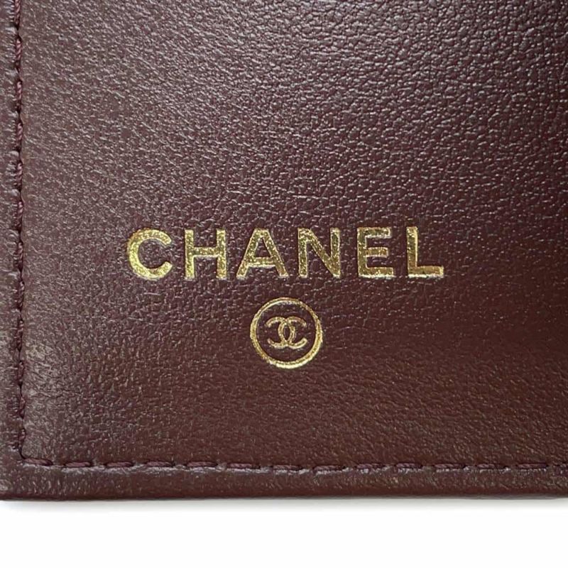 シャネル 三つ折り財布 マトラッセ ココマーク クラシック スモール フラップ ウォレット AP0230 CHANEL 財布 黒