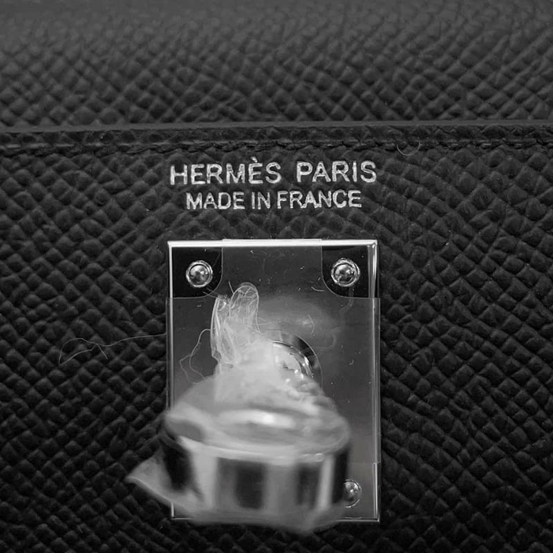 エルメス ハンドバッグ ミニケリードゥ 外縫い ブラック/シルバー金具 エプソン W刻印 2wayショルダー 黒
