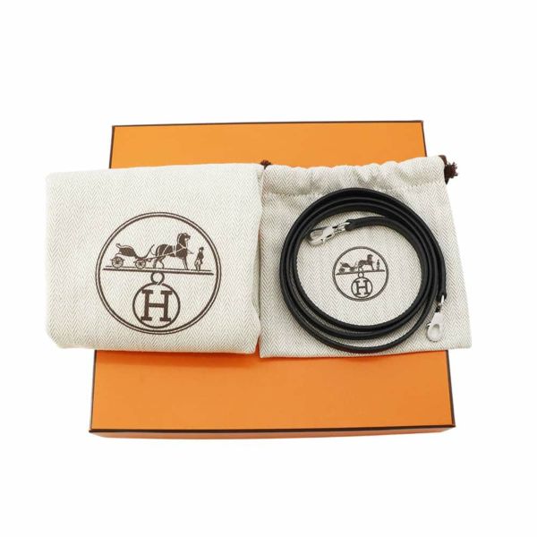 エルメス ハンドバッグ ミニケリードゥ 外縫い ブラック/シルバー金具 エプソン W刻印 2wayショルダー 黒