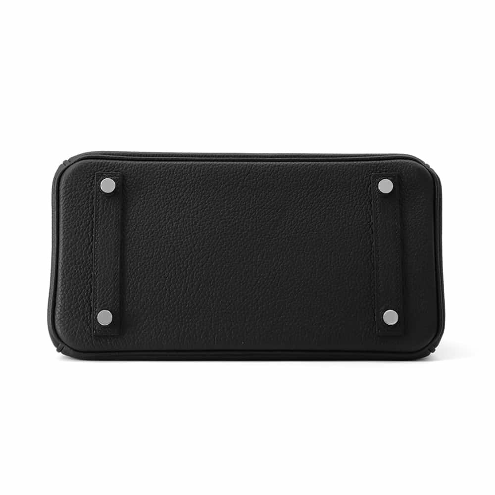 エルメス バーキン25 ブラック/シルバー金具 トゴ W刻印 HERMES Birkin ハンドバッグ 黒