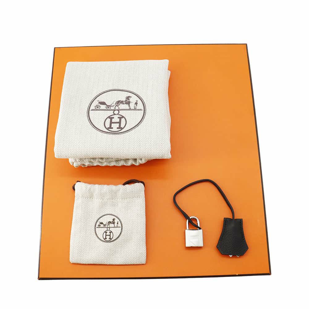 エルメス バーキン25 ブラック/シルバー金具 トゴ W刻印 HERMES Birkin ハンドバッグ 黒