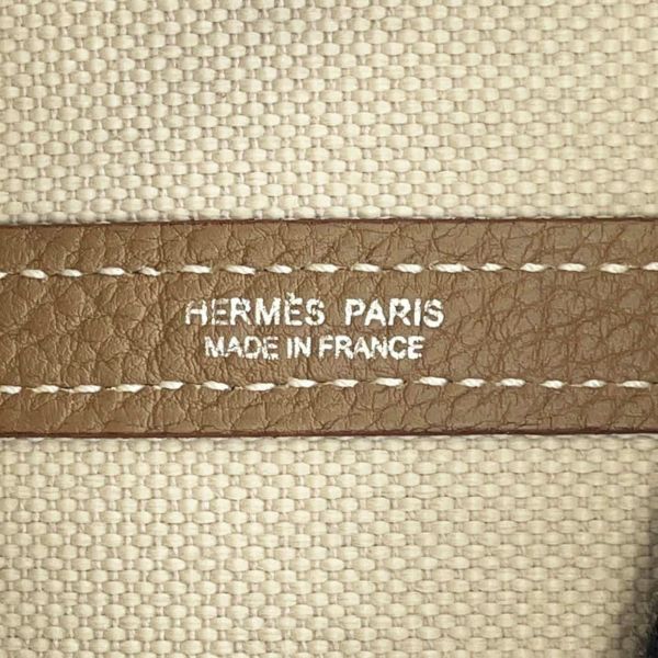 エルメス トートバッグ ガーデンファイルPM エトゥープ/ベトン/シルバー金具 ネゴンダ/トワルミリタリー Z刻印 2wayショルダー