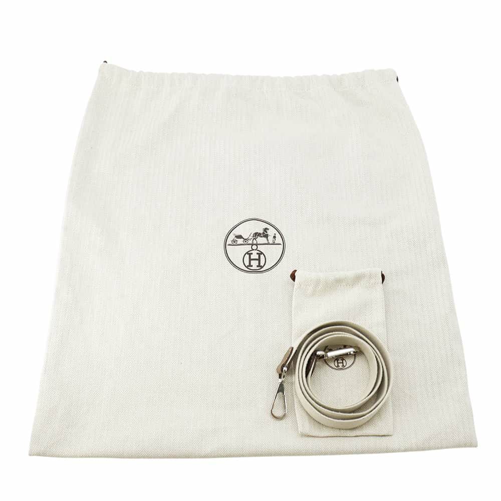 エルメス トートバッグ ガーデンファイルPM エトゥープ/ベトン/シルバー金具 ネゴンダ/トワルミリタリー Z刻印 2wayショルダー