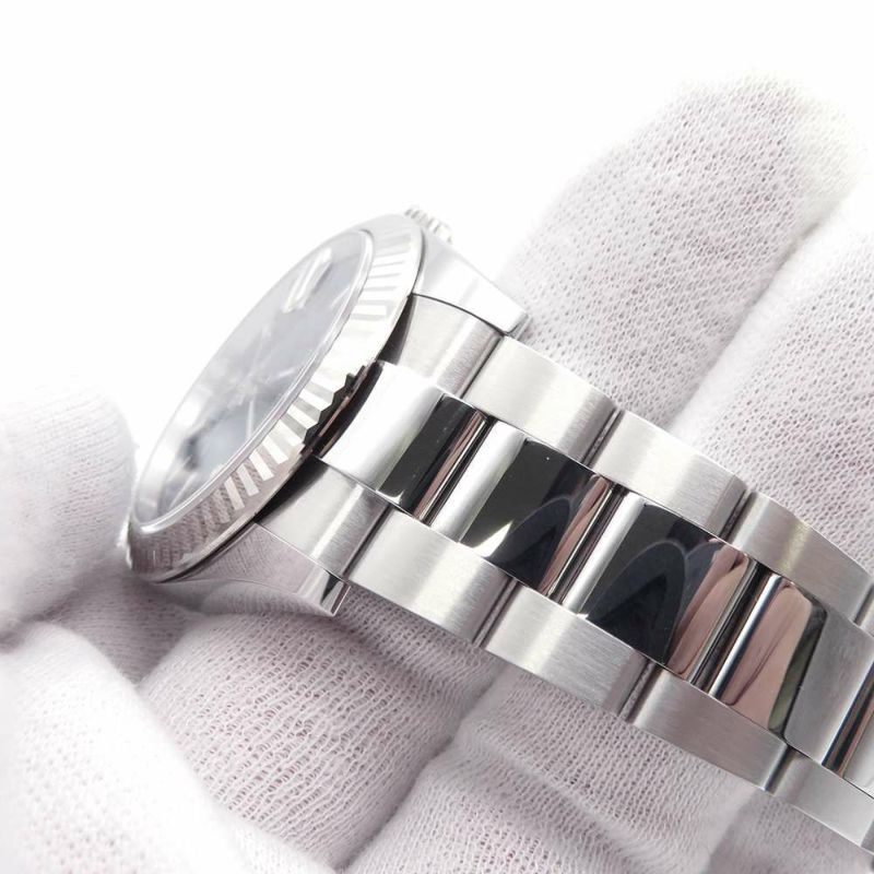 ロレックス デイトジャスト41 SS/K18WG ランダムシリアル ルーレット 126334 ブライトブルー文字盤