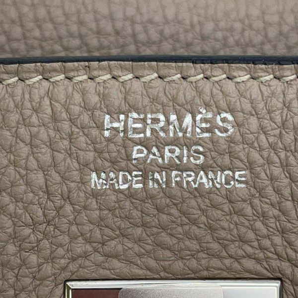 エルメス バーキン40 トゥルティエールグレー/シルバー金具 トリヨンクレマンス □M刻印 HERMES Birkin ハンドバッグ