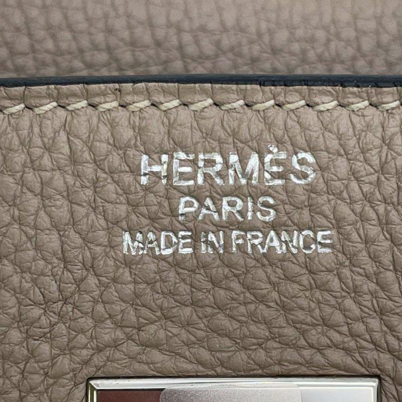 エルメス バーキン40 トゥルティエールグレー/シルバー金具 トリヨンクレマンス □M刻印 HERMES Birkin ハンドバッグ