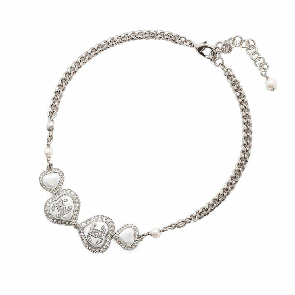 シャネル ネックレス ハート ココマーク ラインストーン B23B ABB614 CHANEL アクセサリー