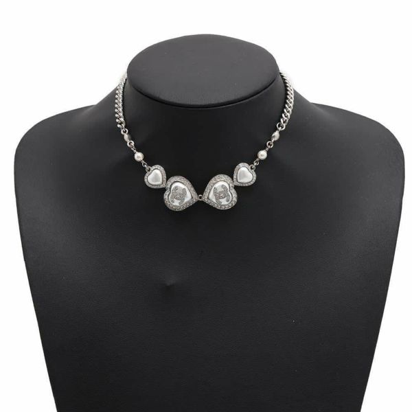 シャネル ネックレス ハート ココマーク ラインストーン B23B ABB614 CHANEL アクセサリー
