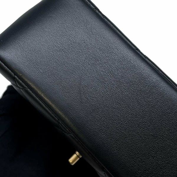 シャネル チェーンショルダーバッグ マトラッセ ココマーク ラムスキン AS4385 CHANEL 黒