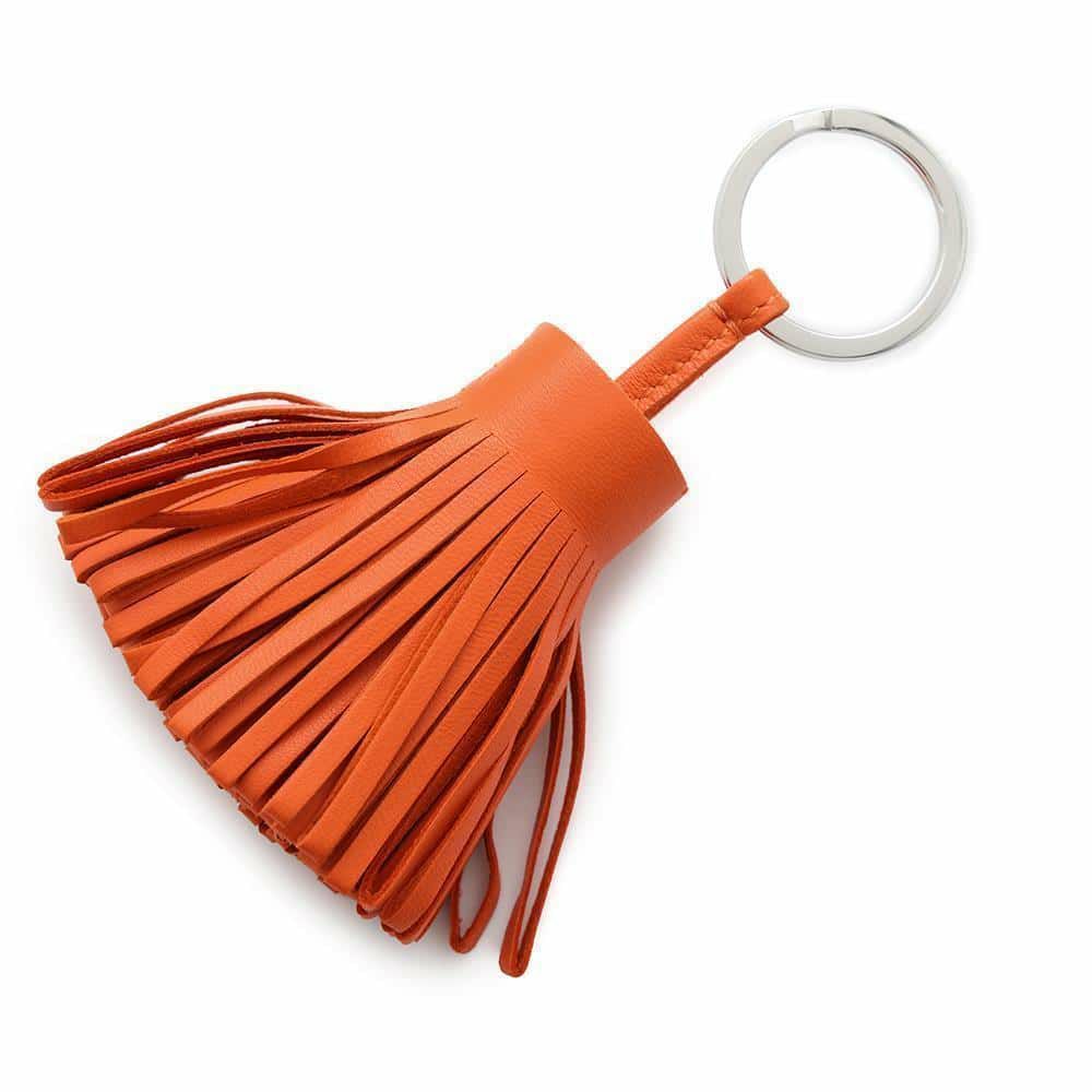 エルメス キーホルダー カルメン テールバテュー/シルバー金具 ラムスキン B刻印 HERMES チャーム