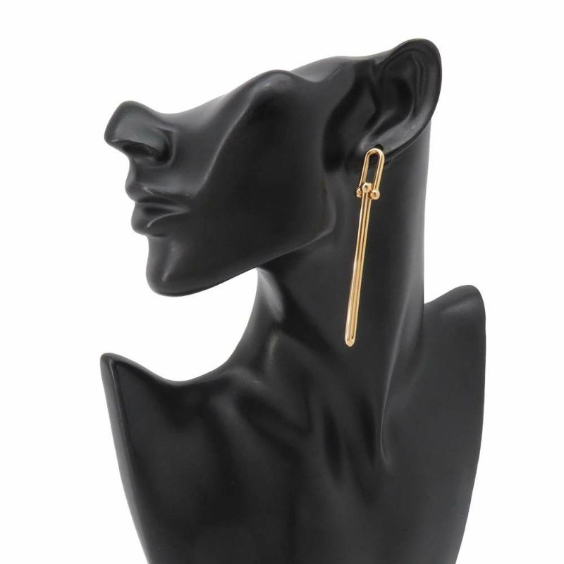 ティファニー ピアス ハードウェア ダブル ロング リンク K18PGピンクゴールド Tiffany&Co. ジュエリー