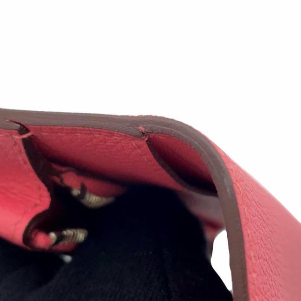 エルメス 二つ折り財布 ドゴン コンパクト ローズアザレ/シルバー金具 エバーカラー A刻印 財布