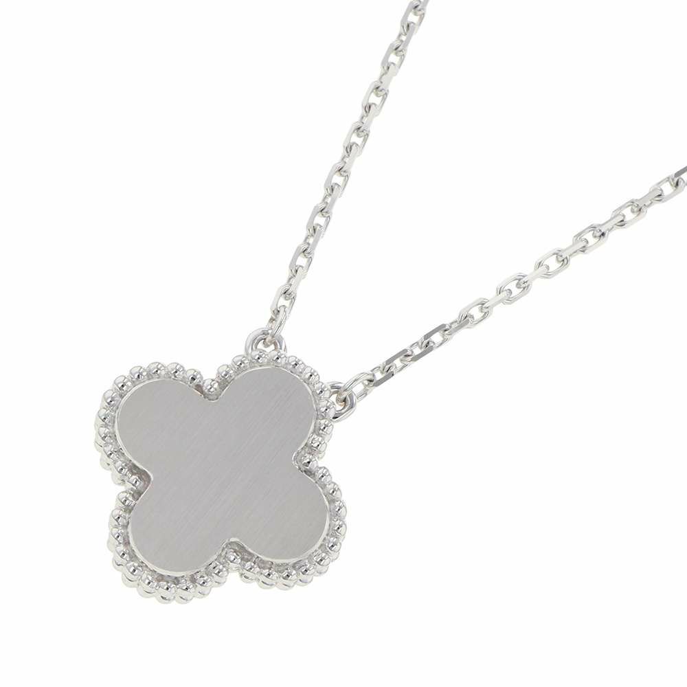 ヴァンクリーフ&アーペル ネックレス ヴィンテージ アルハンブラ ギヨシェ ダイヤ 1P K18WG/K18PG VCARPNTH00 2024年ホリデー限定