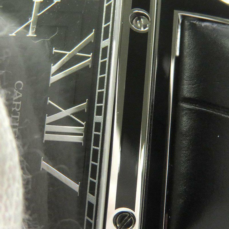 カルティエ サントス デュモン LM WSSA0046 Cartier 腕時計 ウォッチ 黒文字盤 手巻き