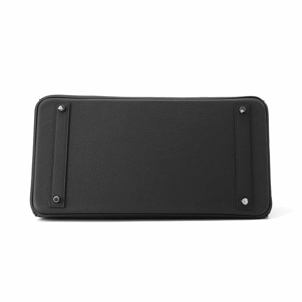 エルメス バーキン40 ブラック/シルバー金具 トゴ U刻印 HERMES Birkin ハンドバッグ 黒