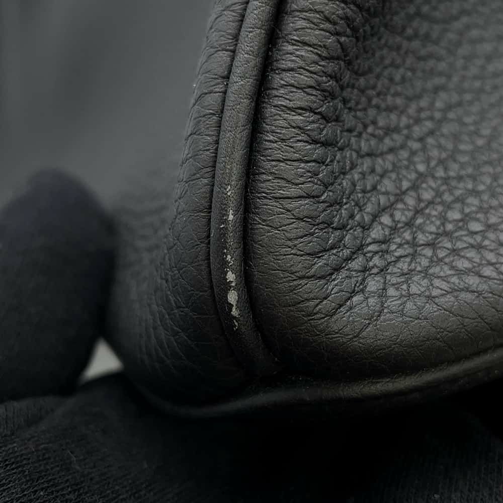 エルメス バーキン40 ブラック/シルバー金具 トゴ U刻印 HERMES Birkin ハンドバッグ 黒