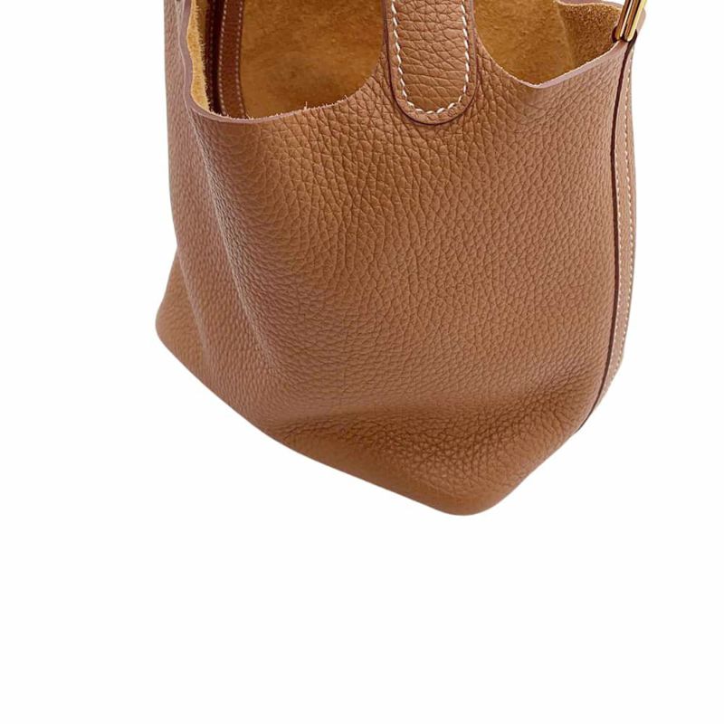 エルメス ハンドバッグ ピコタンロックPM ゴールド/ゴールド金具 トリヨンクレマンス B刻印